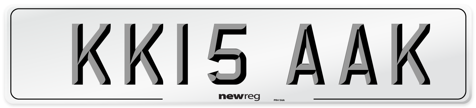 KK15 AAK Number Plate from New Reg